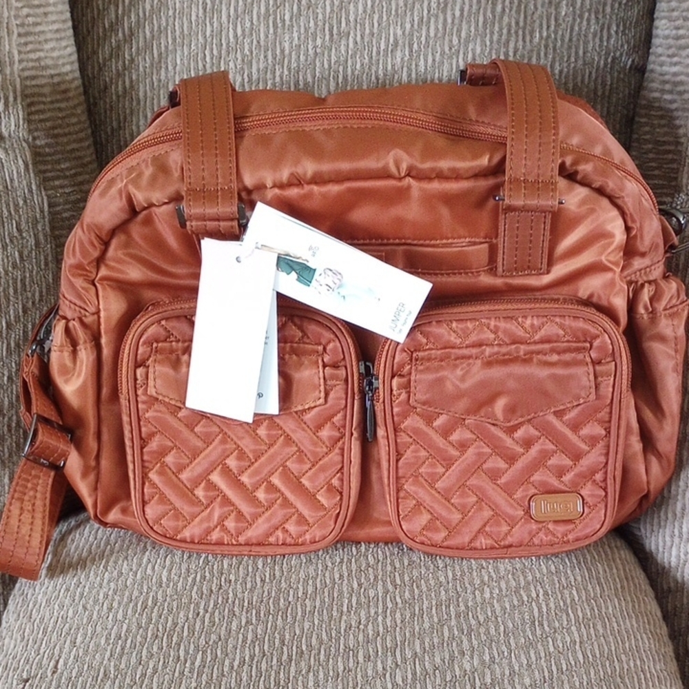 NWT Lug Jumper Brownish Color  Quilted Duffel Bag with Sturdy Handles